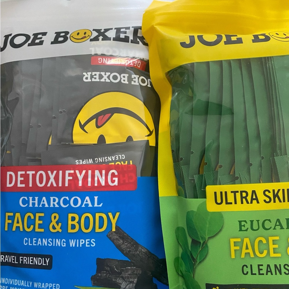 Joe Boxer Eucalyptus Face or Body Cleansing Wipes